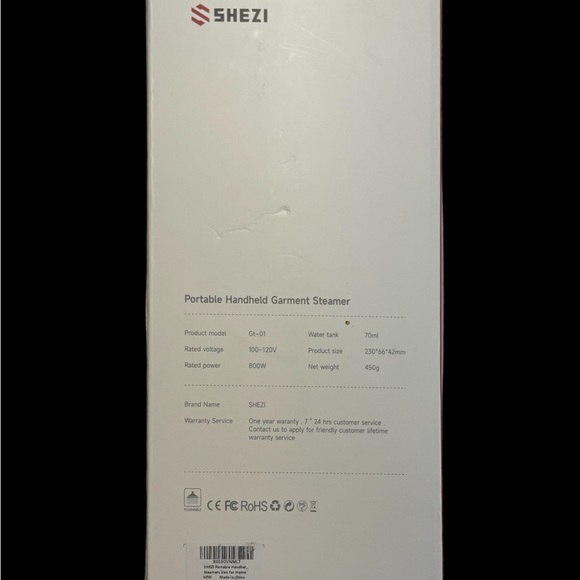 SHEZI Portable Handheld Garment Steamer - Picture 2 of 2